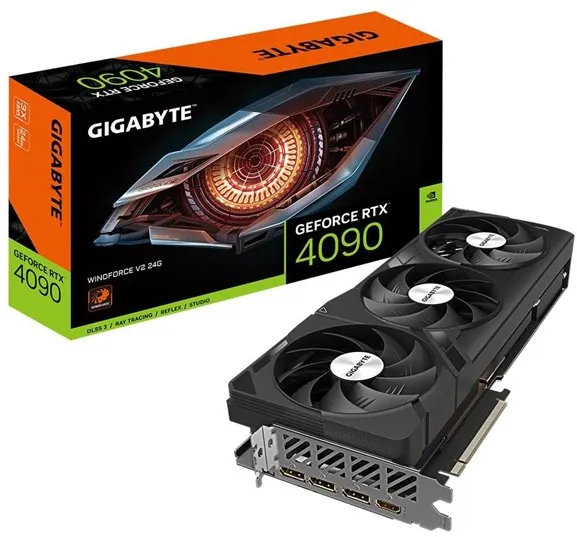 GIGABYTE GeForce RTX 4090 WindForce V2 - 24GB GDDR6X RAM - Näytönohjain