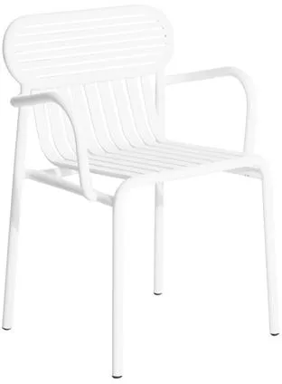 Petite Friture WEEK-END Ruokapöydän tuoli käsinojilla Valkoinen