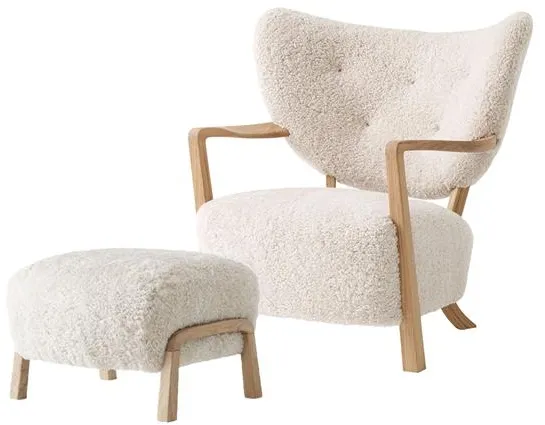 &Tradition Wulff ATD2 Nojatuoli Lampaannahka Moonlight/Tammi Sis. ATD3 Rahi