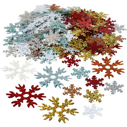 Paljetit, sekoitettuja värejä, halkaisija 25+45 mm, 250 g/ 1 pkt.