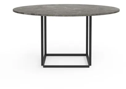 New Works Florence -ruokapöytä Ø145 Gris Du Marais -marmoria ja musta runko