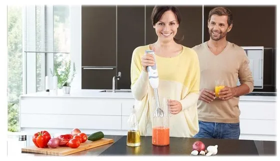 Braun Stavblender Multiquick 5 Vario MQ 5200 WH - käsikäyttöinen tehosekoitin - valkoinen/harmaa - 1000 W