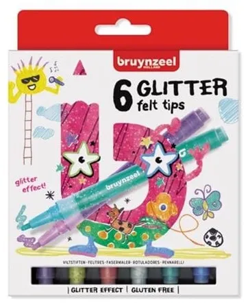 Bruynzeel Kids Glitter Huopakynät 6 kpl.