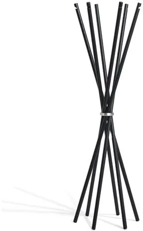 Møbel Copenhagen Coat Vaateripuu Musta Lakattu Saarni/Kiillotettu Alumiini